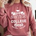 Proud Sister Of a College Grad 2019 Family Graduation Shirt Comfort Colors Sweatshirt Crimson