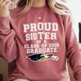 Proud Sister Of A Grad Class Of 2018 Graduation Apparel Comfort Colors Sweatshirt Crimson