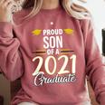 Proud Son Of A 2021 Graduate Graduation Clothes MBA PhD Comfort Colors Sweatshirt Crimson