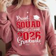Proud Squad Of a Class Of 2026 Graduate For Graduation Comfort Colors Sweatshirt Crimson