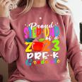 Proud Step-Dad Of 2023 Pre-K Graduate Fathers Day Graduation Comfort Colors Sweatshirt Crimson