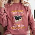 Proud Step Dad The Class Of 2019 Graduate Graduation Shirt Comfort Colors Sweatshirt Crimson