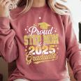 Proud Step Mom Of A Class Of 2025 Graduate Senior Graduation Comfort Colors Sweatshirt Crimson