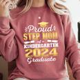 Proud Step Mom Of Kindergarten Graduate 2024 Graduation Step Comfort Colors Sweatshirt Crimson