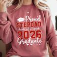 Proud Stepdad Of a Class Of 2026 Graduate For Graduation Comfort Colors Sweatshirt Crimson