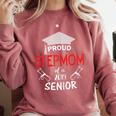 Proud Stepmom Of a 2019 Senior Graduation Family Comfort Colors Sweatshirt Crimson