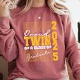 Proud Twin Of a 2025 Graduate Grad Prom Graduation Squad 25 Comfort Colors Sweatshirt Crimson
