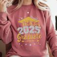 Proud Twin Of a 2025 Graduate Team 25 Senior Graduation Comfort Colors Sweatshirt Crimson