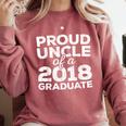 Proud Uncle Of A 2018 Graduate Graduation Comfort Colors Sweatshirt Crimson