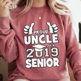 Proud Uncle Of A 2019 Senior School Graduation Shirt Comfort Colors Sweatshirt Crimson