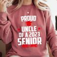 Proud Uncle Of A 2023 Senior Class Of 2023 Graduation Comfort Colors Sweatshirt Crimson