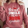 Proud Uncle Of A 2026 Graduate Senior Family Graduation Comfort Colors Sweatshirt Crimson