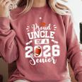 Proud Uncle Of A 2026 Senior Football Graduation Comfort Colors Sweatshirt Crimson
