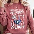 Proud US Air Force Aunt Flag Air Force Graduation Aunt Tee Comfort Colors Sweatshirt Crimson