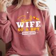Proud Wife Of a DPT Graduate Graduation Grad Comfort Colors Sweatshirt Crimson