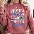 Proud Wife Of a State Trooper Police Officer Graduation Comfort Colors Sweatshirt Crimson