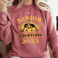 Proud Wrestler Graduation Apparel For Supporters And Seniors Comfort Colors Sweatshirt Crimson