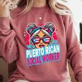 Puerto Rican Latina Social Worker MSW Masters Graduation Comfort Colors Sweatshirt Crimson
