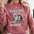 Puzzling Makes Me Feel Less Murdery Introvert Puzzle Cat Comfort Colors Sweatshirt Crimson Puzzling Makes Me Feel Less Murdery Introvert Puzzle Cat Comfort Colors Sweatshirt Crimson