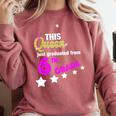 Queen 6th Grade Graduation For Girls Comfort Colors Sweatshirt Crimson