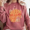 Queen Associate Degree Afrocentric Graduation T Shirt Comfort Colors Sweatshirt Crimson