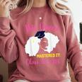 This Queen Mastered It Masters Graduation Class Of 2026 Comfort Colors Sweatshirt Crimson