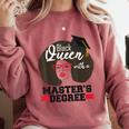Queen Masters Degree Graduation Social Work MSW MPH Comfort Colors Sweatshirt Crimson
