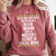 Queen MSW Social Work Masters Graduation Comfort Colors Sweatshirt Crimson