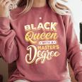 Queen Proud Masters Graduation Comfort Colors Sweatshirt Crimson