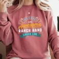 Ranch Hand Shirt Awesome Job Occupation Graduation Comfort Colors Sweatshirt Crimson