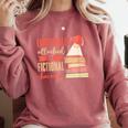 Reader Bookworm Fictional Character Reading Introvert Comfort Colors Sweatshirt Crimson