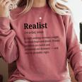 Realist Definition For Introverts Honest Personality Comfort Colors Sweatshirt Crimson