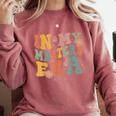 Retro Groovy In My Master's Degree Era Graduation Master Comfort Colors Sweatshirt Crimson
