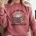 Retro Proud Introverted Book Club Anti Social Reader Comfort Colors Sweatshirt Crimson