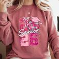 Retro Senior 2026 Coquette Bow Graduation Class Of 2026 Comfort Colors Sweatshirt Crimson