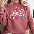 RN New Nurse Est 2020 Cute Nursing School Graduation 2K20 Comfort Colors Sweatshirt Crimson