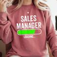 Sales Manager Loading Graduation Graduate New Job Comfort Colors Sweatshirt Crimson
