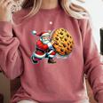 Santa Holding Cookie Xmas Baker Introvert Christmas Comfort Colors Sweatshirt Crimson Santa Holding Cookie Xmas Baker Introvert Christmas Comfort Colors Sweatshirt Crimson