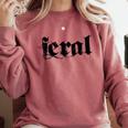 Sarcasm Women Introvert Wild Men Feral Comfort Colors Sweatshirt Crimson Sarcasm Women Introvert Wild Men Feral Comfort Colors Sweatshirt Crimson