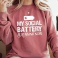 Sarcastic Anti Low Social Battery Social Introvert Comfort Colors Sweatshirt Crimson Sarcastic Anti Low Social Battery Social Introvert Comfort Colors Sweatshirt Crimson