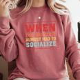 Sarcastic Anti Social Introvert Socialize Comfort Colors Sweatshirt Crimson Sarcastic Anti Social Introvert Socialize Comfort Colors Sweatshirt Crimson