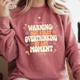 Sarcastic For Deep Thinkers Introverts Groovy Comfort Colors Sweatshirt Crimson