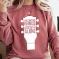 Sarcastic Jokes Genius Songwriters Are Introvert Guitarist Comfort Colors Sweatshirt Crimson