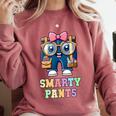 Sarcastic Little MISS SMARTY PANTS Graduation Alumni Game On Comfort Colors Sweatshirt Crimson