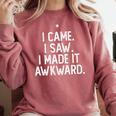I Came I Saw I Made It Awkward Introvert Comfort Colors Sweatshirt Crimson I Came I Saw I Made It Awkward Introvert Comfort Colors Sweatshirt Crimson