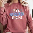 Say Goodbye To Junior High School Fun Graduation Comfort Colors Sweatshirt Crimson