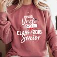 Senior 2018 Graduate Shirt Graduation College Retro Style Comfort Colors Sweatshirt Crimson