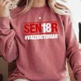 Senior 2018 Valedictorian School Colors Graduation Comfort Colors Sweatshirt Crimson