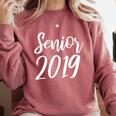 Senior 2019 Calligraphy Shirt Graduation For Adult Men Comfort Colors Sweatshirt Crimson