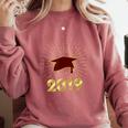 Senior 2019 Graduation Shirt Burgundy Gold Class Colors G23 Comfort Colors Sweatshirt Crimson